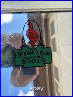 Vintage Red Goose Shoes Sign Store Mirror