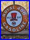 Vintage-Red-Hat-Royal-400-Gasoline-Porcelain-Gas-Pump-Sign-Oil-12-01-yupu