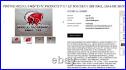 Vintage Red Indian Mccoll-frontenac Products Porcelain Metal Gasoline & Oil Sign