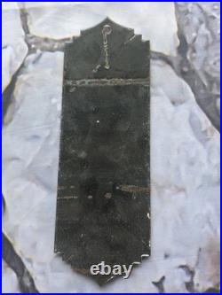 Vintage Red Rose Tea Door Palm Push Porcelain Sign 9×3