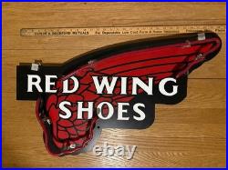 Vintage Red Wing Shoes Boots Large Advertising Lighted Shoe Store Sign 31