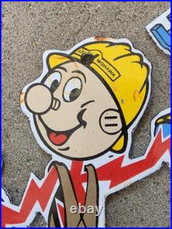 Vintage Reddy Electric Electric Porcelain Enamel Sign 8 X 6