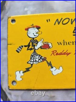 Vintage Reddy Electric Northwestern Electric Porcelain Enamel Sign 10. X 4.5