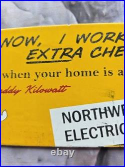 Vintage Reddy Electric Northwestern Electric Porcelain Enamel Sign 10. X 4.5