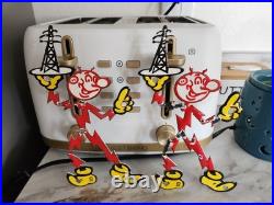 Vintage Reddy Kilowatt Porcelain Electricity Power Company Sign General Electric