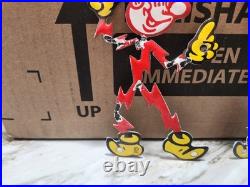 Vintage Reddy Kilowatt Porcelain Electricity Power Company Sign General Electric