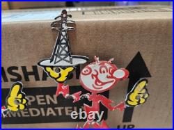 Vintage Reddy Kilowatt Porcelain Electricity Power Company Sign General Electric