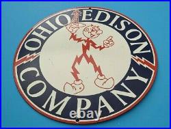 Vintage Reddy Kilowatt Porcelain Gas Electric Edison Gas Service Station Sign