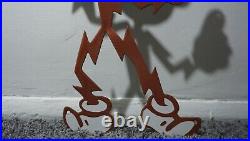 Vintage Reddy Kilowatt Porcelain Metal Sign General Electric Electricity Rare Ad