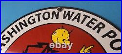Vintage Reddy Kilowatt Sign Edison Electric Washington Porcelain Gas Pump Sign
