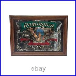 Vintage Remington Arms Co. 1816 Mirror Glass Advertising Sign 21x15 Man Cave