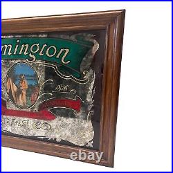 Vintage Remington Arms Co. 1816 Mirror Glass Advertising Sign 21x15 Man Cave