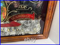 Vintage Remington Arms Co. Mirror Mirrored Glass Advertising Sign Since 1816
