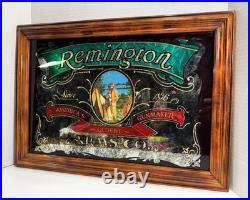 Vintage Remington Arms Co. Mirror Mirrored Glass Advertising Sign Since 1816
