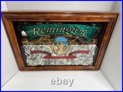 Vintage Remington Arms Co. Mirror Mirrored Glass Advertising Sign Since 1816