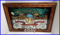 Vintage Remington Arms Co. Mirror Mirrored Glass Advertising Sign Since 1816