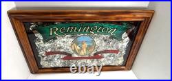 Vintage Remington Arms Co. Mirror Mirrored Glass Advertising Sign Since 1816