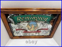 Vintage Remington Arms Co. Mirror Mirrored Glass Advertising Sign Since 1816