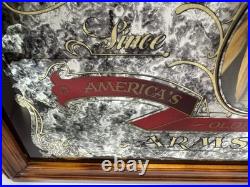 Vintage Remington Arms Co. Mirror Mirrored Glass Advertising Sign Since 1816