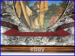Vintage Remington Arms Co. Mirror Mirrored Glass Advertising Sign Since 1816