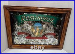 Vintage Remington Arms Co. Mirror Mirrored Glass Advertising Sign Since 1816