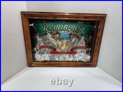 Vintage Remington Arms Co. Mirror Mirrored Glass Advertising Sign Since 1816