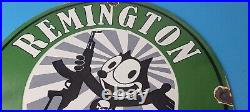 Vintage Remington Firearms Sign Felix the Cat Dealer Gas Pump Porcelain Sign