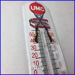 Vintage Remington Rifle Sign Hunting Ad Sign on Porcelain Thermometer