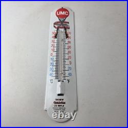 Vintage Remington Rifle Sign Hunting Ad Sign on Porcelain Thermometer