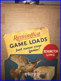 Vintage Remington UMC Game Load Cardboard easel back Sign RARE Vintage Remington UMC Game Load Cardboard easel back Sign RARE
