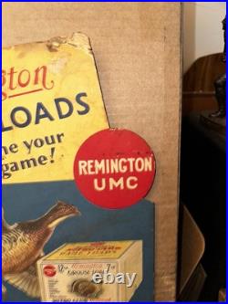 Vintage Remington UMC Game Load Cardboard easel back Sign RARE Vintage Remington UMC Game Load Cardboard easel back Sign RARE