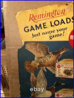 Vintage Remington UMC Game Load Cardboard easel back Sign RARE Vintage Remington UMC Game Load Cardboard easel back Sign RARE