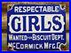 Vintage-Respectable-Girls-Wanted-Porcelain-Sign-Old-Mccormick-Biscuits-Factory-01-grsa