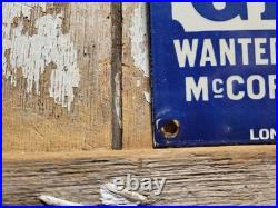 Vintage Respectable Girls Wanted Porcelain Sign Old Mccormick Biscuits Factory