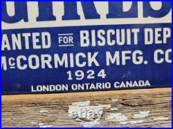 Vintage Respectable Girls Wanted Porcelain Sign Old Mccormick Biscuits Factory Vintage Respectable Girls Wanted Porcelain Sign Old Mccormick Biscuits Factory