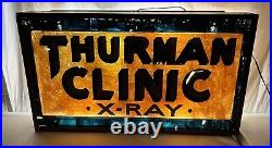 Vintage Restored Distressed Hand Painted X-Ray Advertisement Sign Rare Tested