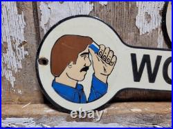 Vintage Restroom Porcelain Sign Old Mens Womens Ladies Bathrool Toilet Markers
