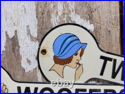 Vintage Restroom Porcelain Sign Old Mens Womens Ladies Bathrool Toilet Markers