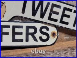 Vintage Restroom Porcelain Sign Old Mens Womens Ladies Bathrool Toilet Markers