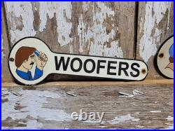 Vintage Restroom Porcelain Sign Old Mens Womens Ladies Bathrool Toilet Markers