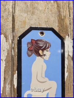 Vintage Restroom Porcelain Sign Old Toilet Bathroom Plaques Boy Girl Mens Womens