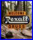 Vintage-Rexall-Drugs-Porcelain-Sign-Drugs-Welcome-Walgreens-Pharmacy-Gas-Oil-01-nfet