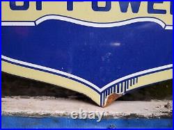 Vintage Richfield Porcelain Sign Gas Station Motor Oil Service Garage Shield