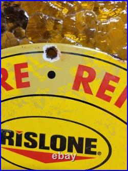 Vintage Rislone Porcelain Sign Auto Repair Old Garage Mechanics Service Oil Lube Vintage Rislone Porcelain Sign Auto Repair Old Garage Mechanics Service Oil Lube