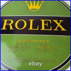 Vintage Rolex Luxury Watches Porcelain Sign Submariner Store Gas Pump Sign