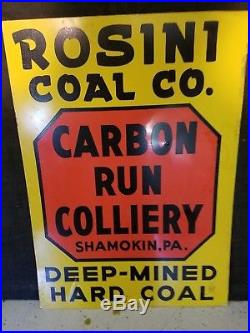 Vintage Rosini Coal Co. Carbon Run Colliery Shamokin, Pa. Deep-mined Hard Coal M