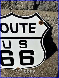 Vintage Route 66 Porcelain Sign Us Highway Shield Roadway Marker Sign Texas