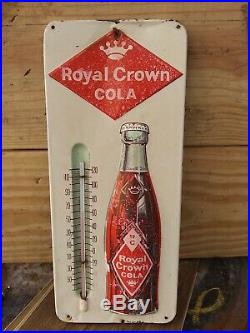 Vintage Royal Crown Cola advertising Thermometer RC bottle sign soda best taste