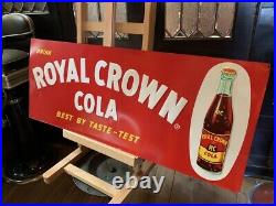 Vintage Royal Crown Soda Tin Embossed 30 Advertising Sign Watch Video