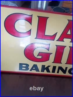 Vintage SST Clabber Girl Baking Powder Advertising Tin Sign Framed With Backing